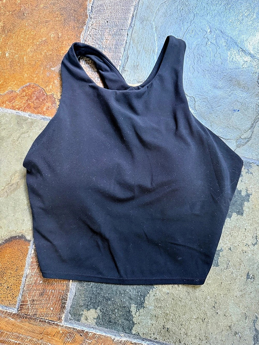 Athleta Conscious Crop Tank Black Athletic Tank Top